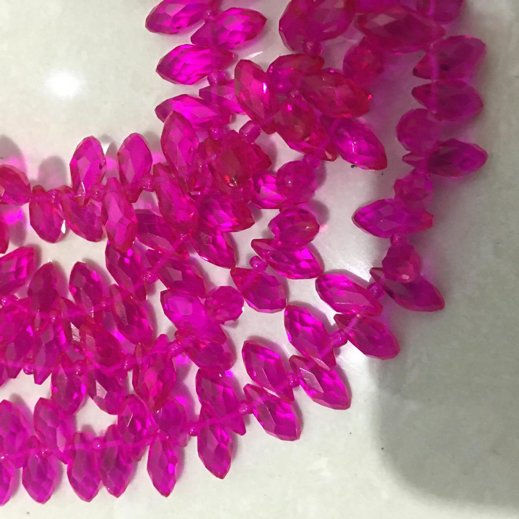 Crystal Glass Teardrop Beads 6x12MM Horizontal Hole for Handmade Jewelry DIY.