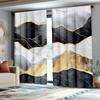 Gray Marble Pattern Curtains Polyester Fabric Suitable Bedroom Living Room Decoration Made Of Machine Washable Area Decor