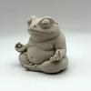 1pc A chubby Zen frog, a meditation frog, a 1D printed decorative item, suitable for home and office,a very good gift home decor