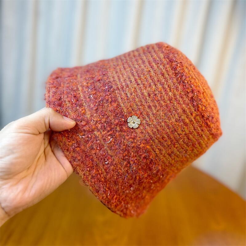 Fisherman Hat Women's Autumn and Winter Korean Style Large Head Circumference Showing Face Small Bucket Hat Fashion Versatile Basin Hat