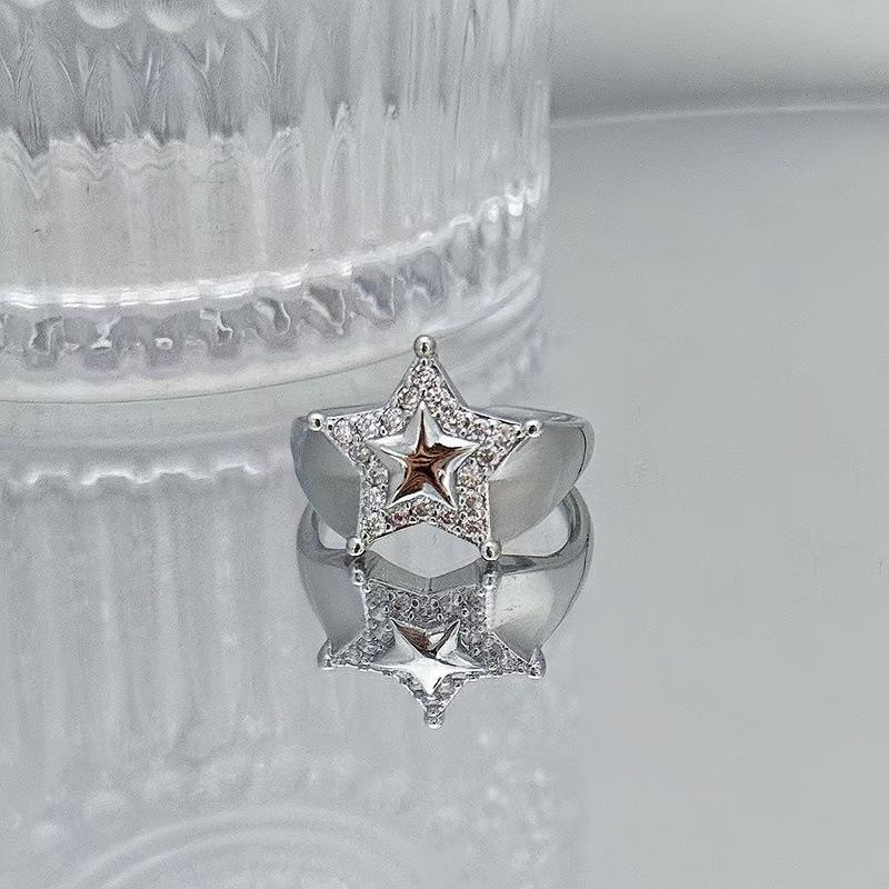 Full Of Diamonds, Zircon, Small And Exquisite Open Ring, Niche Design, Index Finger Ring, Simple Light Luxury, High-End Simple Accessories