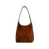 Romy Slightly Asymmetrical Unique Silhouette Slim Shoulder Strap New Button Logo Leather Tote Bag Women Tote Bag Camel 178267-200