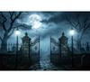 Happy Halloween Skeletons Photography Backdrop Spooky Forest Moonlit Pumpkin Lantern Party Decor Photo Studio Props Background