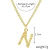 Simple and Compact 26 English Letter Zircon Letter Pendant Necklace