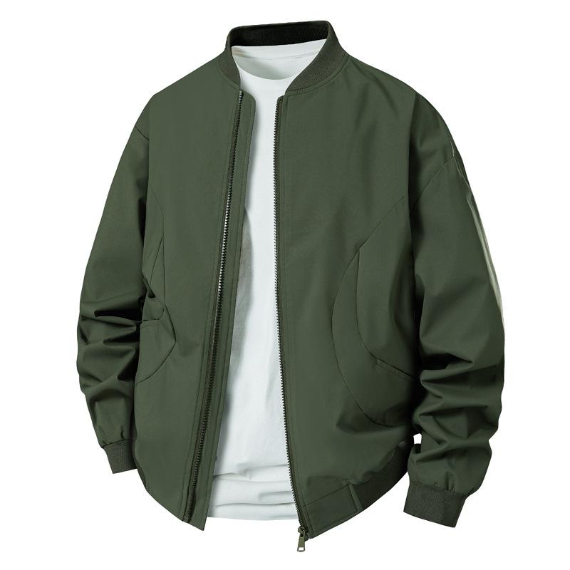 Jaqueta de Beisebol Masculina Nova de Primavera Casaco Trench Versátil da Moda