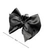 Black Large Bow Hair Claw For Women Girls Elegant Temperament Ponytail Shark Clip Fashion Hair Accessories Gift