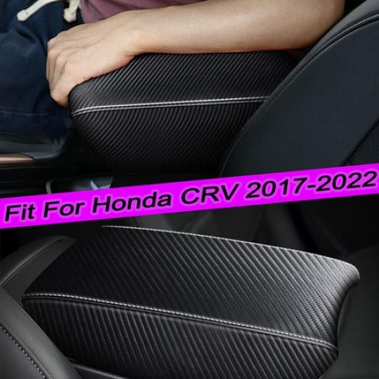 Best Center Armpad Lid Armrest Cover Carbon Fiber Texture For Honda CRV 2017-22
