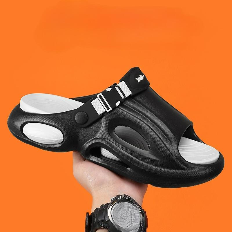 Fashion Sandals Summer Men's Outer Wear Trend Non-slip One-word Beach Sandals Casual Beach Tide Sandals and Slippers
