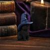 Halloween Cat Figurine, Resin Witch Hat/Moon/Pumpkin/Skull Cat Statue for Halloween Tabletop, Mantel, Shelf, Desk Decor