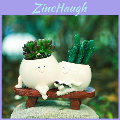 Mutter Tochter Lesen Sukkulenten Blumentopf Harz Dekoration Für Haus Garten Geschenk