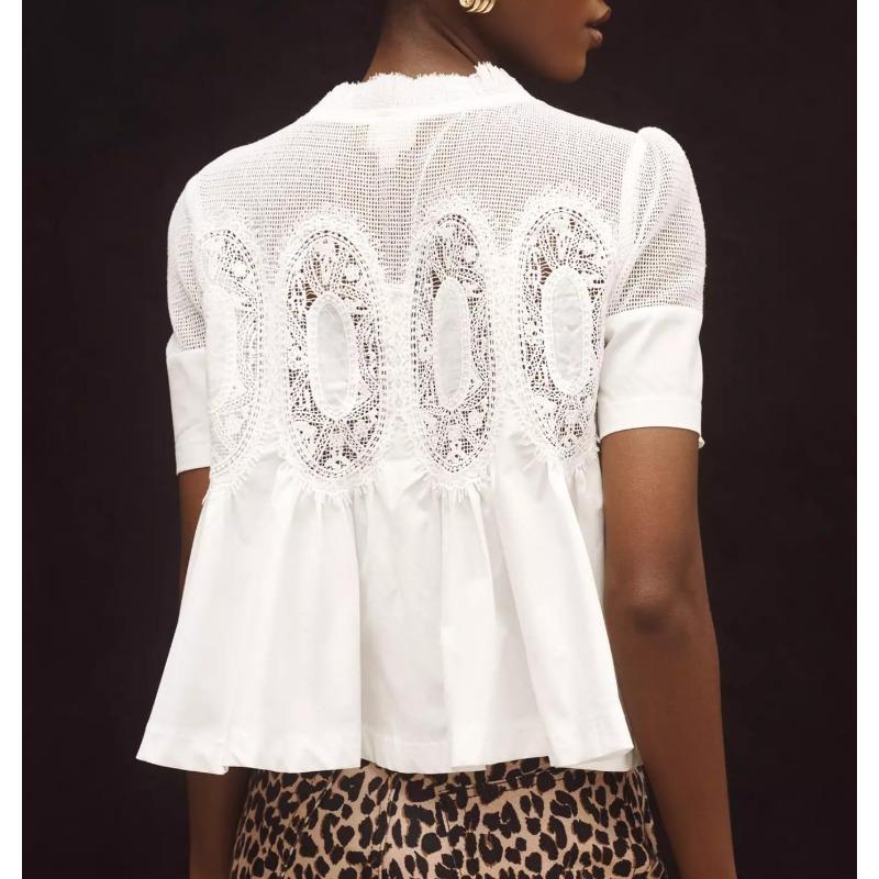 YYFS Moda damska Casual Lato Wiosna Jednolity kolor Drukuj Bluzki i koszule z krótkim rękawem i dekoltem w kształcie litery O