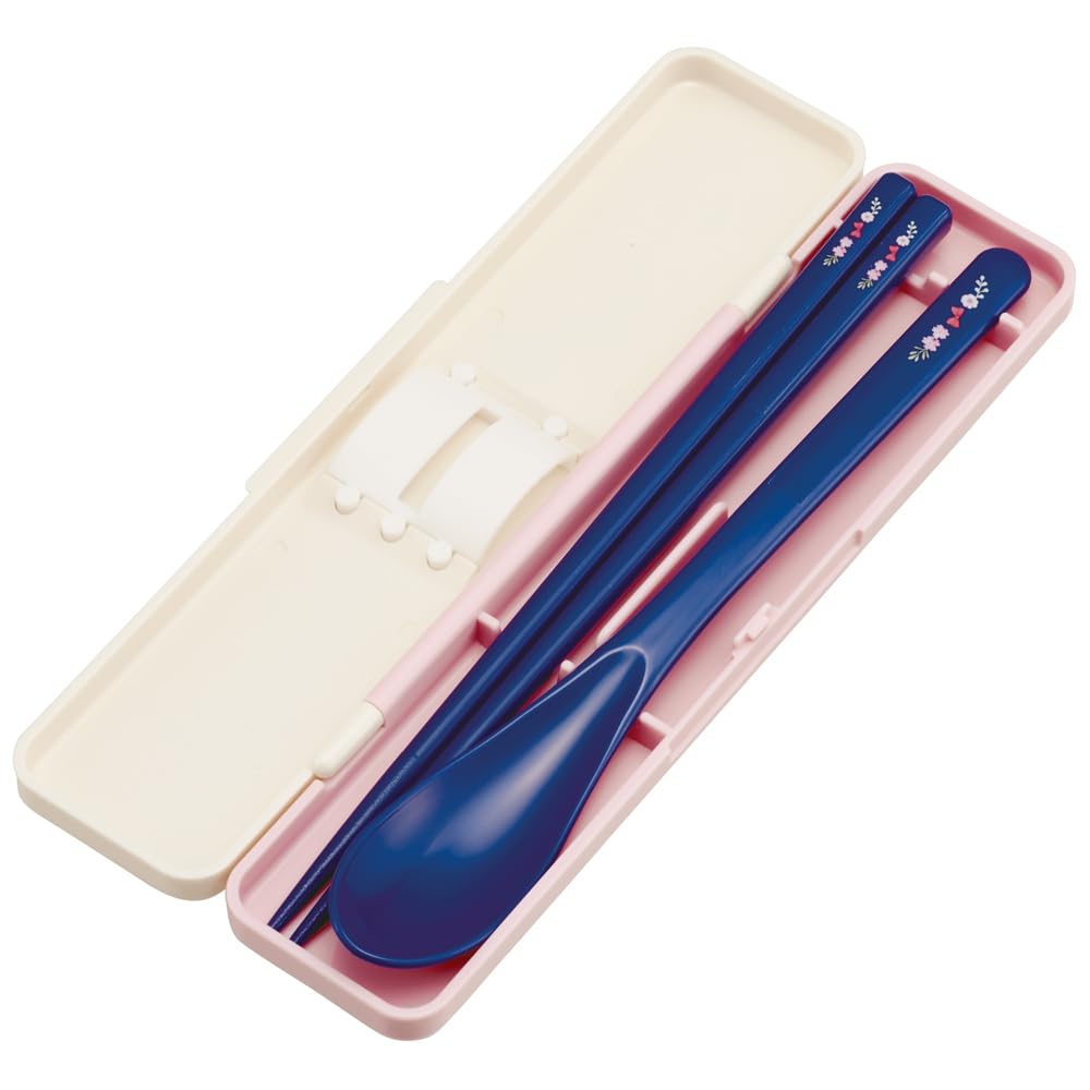 Skater Chopsticks and Spoon Bento Combo Made in Delivery French Set, Box, Adult, Antibacterial, Set, 18cm, Non-Clinking, Japan, Ghibli, Kiki's