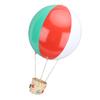 Hot Air Balloon with Rattan Basket PVC Colored Hanging Air Balloon Decoration for Christmas Decor