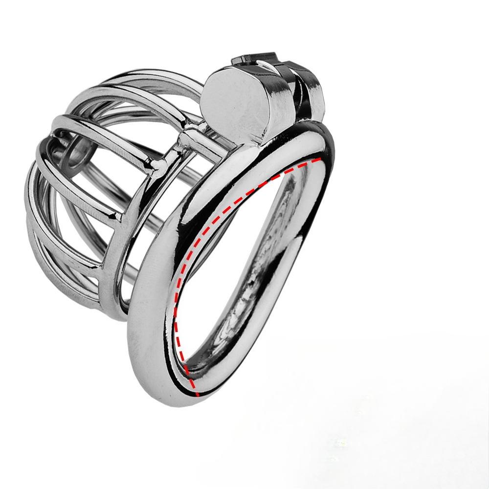 Stainless Steel Chastity Cage Set with Dual Style Design, Secure Locking Ring and Smooth Metal Trainer Masturbation Sex Toys