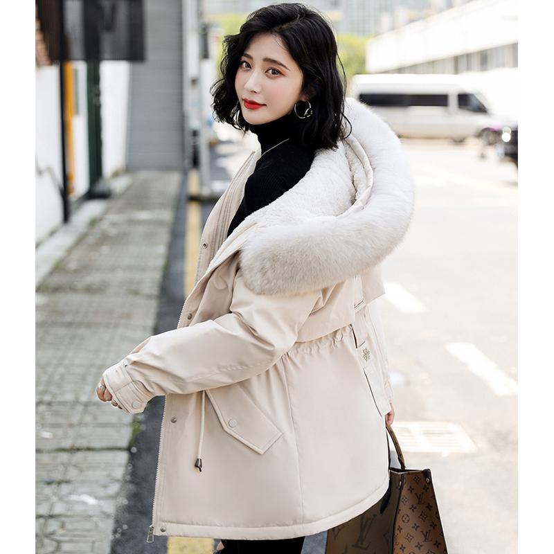 Autumn and Winter Parka Mid To Long Down Coat, Cotton Jacket Adding Velvet and Thickening Cotton Coat, Warm and Casual Cotton Jacket