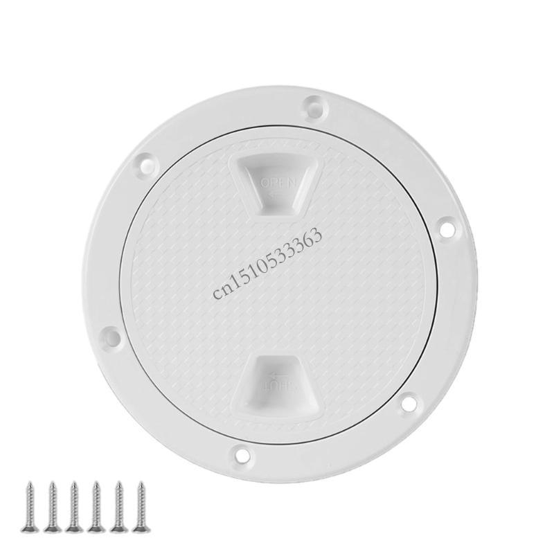 090E Not Corrosive ABS Boat Access Hatches 4/6/8 Inch Round Deck Inspection Cover Screw Out Access Plate Long Service Cover