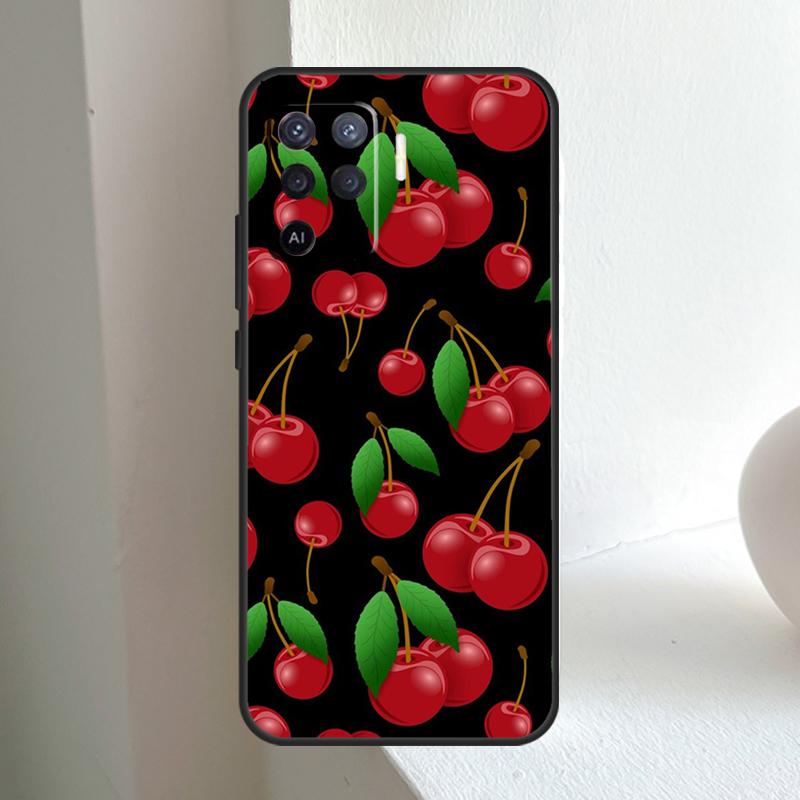 Food Fruit Red Cherry For OPPO A78 A98 A18 A38 A58 A5 A6 Pro A15 A17 A57 A16 A76 A96 A54 A74 A94 A40 A60 A80 Case