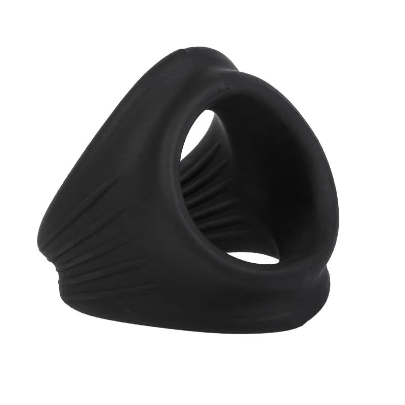 Silicone Reusable Penis Sleeve Flexible Glans Penis Enlarger Extender Delay Ejaculation Cock Ring Sleeve Adult Sex Toys For Men