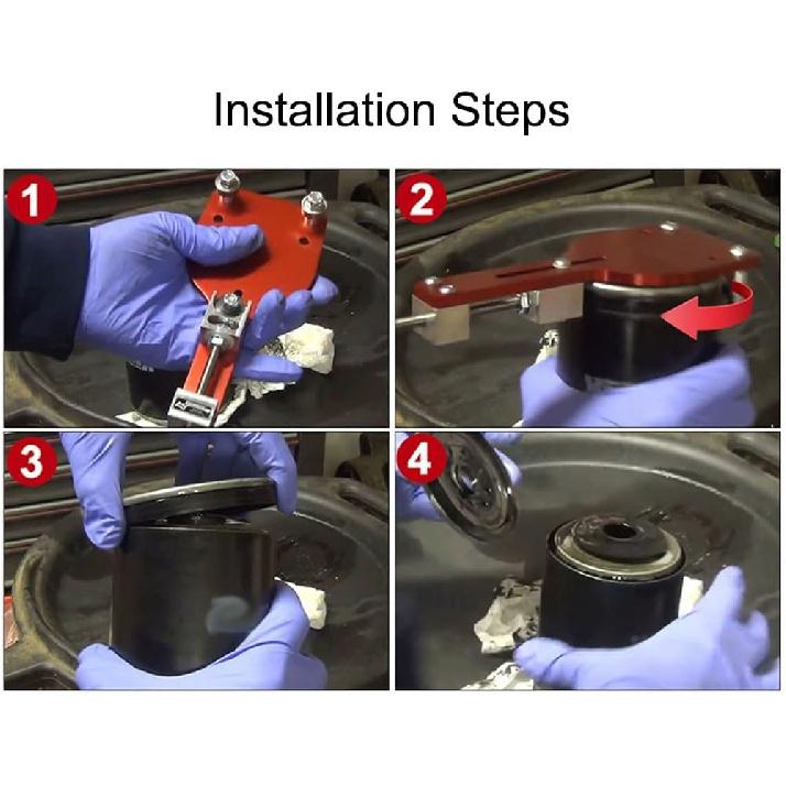 MOCW 77750 Ölfilter Schneider Billet-Aluminium Universelles Ölfilter Schneider Werkzeug 2-3/8" - 5" Schneidebereich