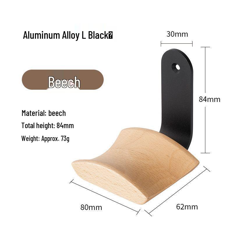 Walnut Solid Wood & Metal Headphone Stand - Heavy Duty, No Splice Design