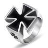 Retro Titanium Steel Men's Ring Exaggerated Domineering Epoxy Ring Ring Ring