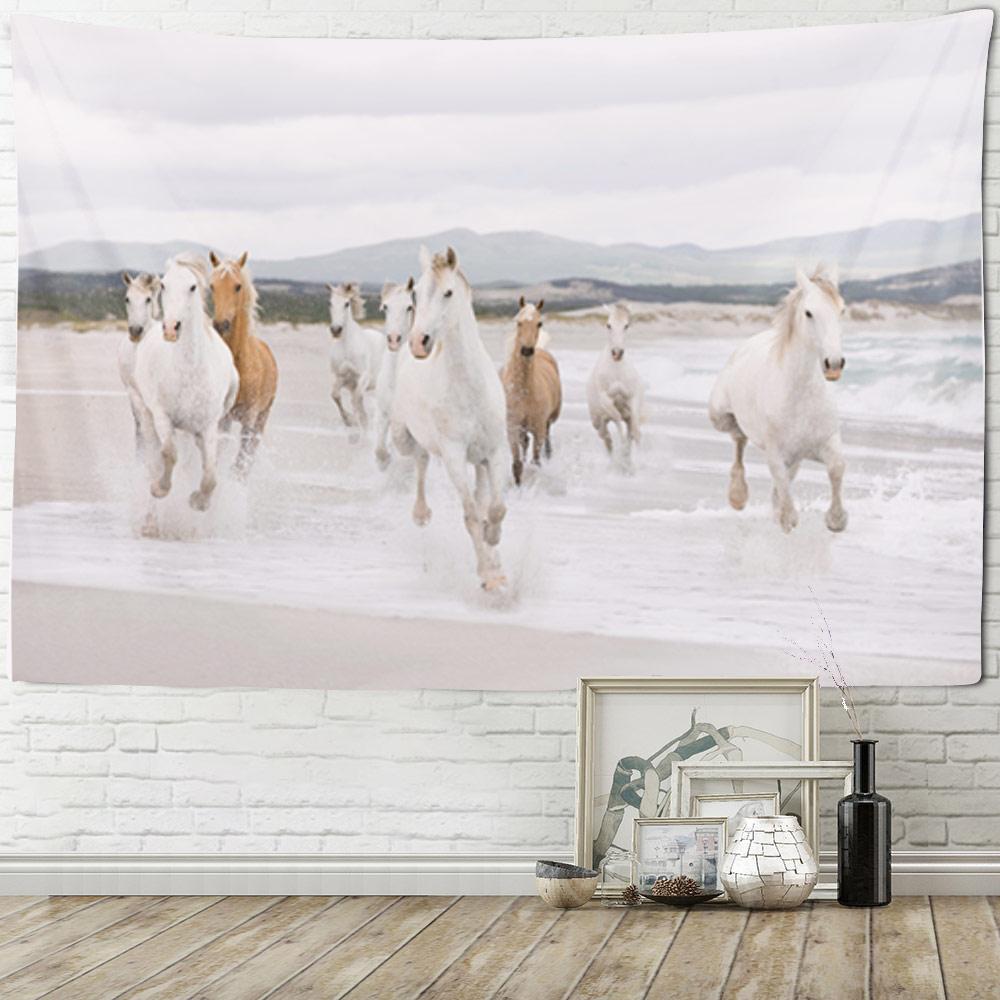 

Животное скачущая лошадь настенный гобелен Art Maxima декоративное одеяло занавеска украшение для комнаты гостиной 100X75CM