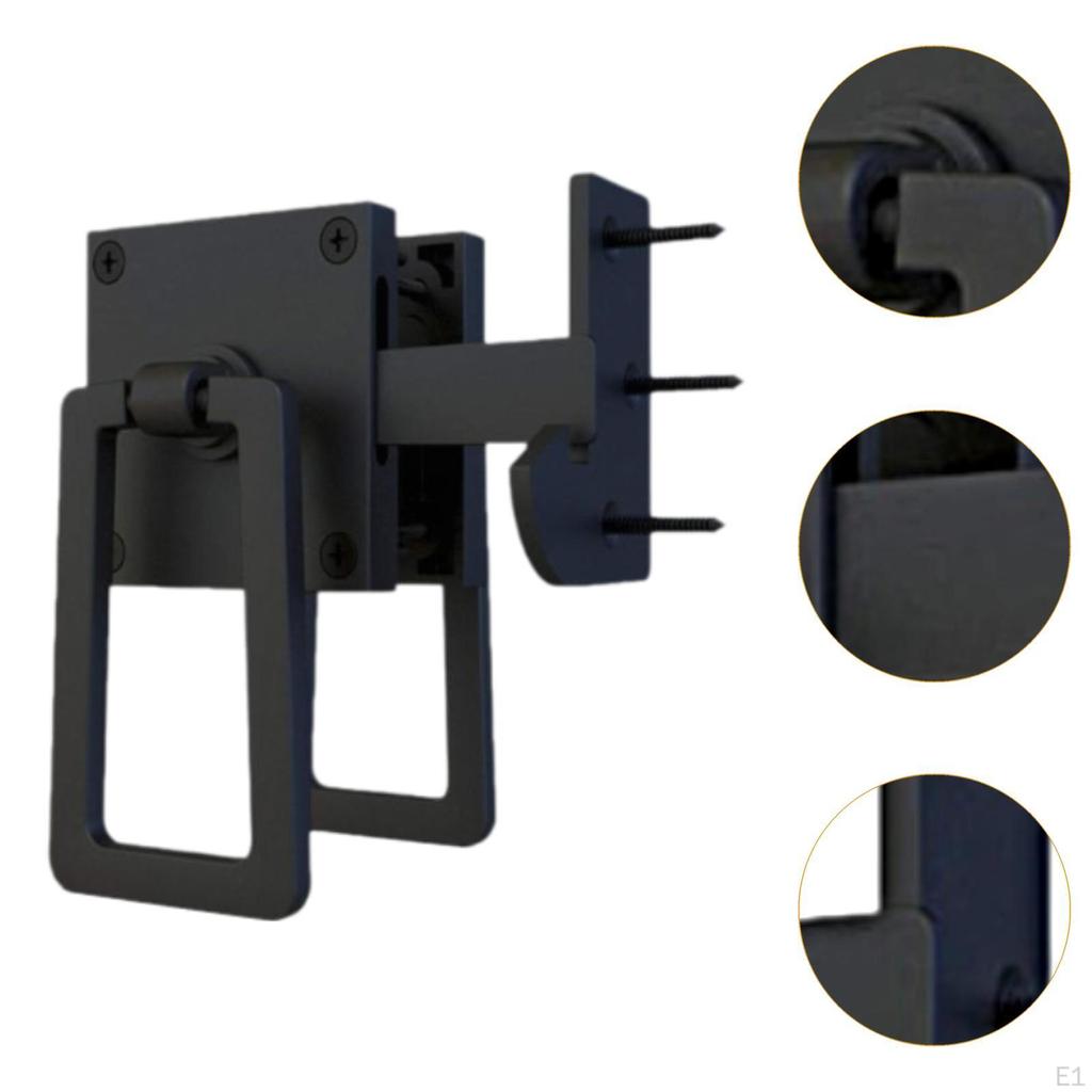 Double Sided Gate Latch, Self Locking Latch 5-13/16" Heavy Duty for Outdoor Fence