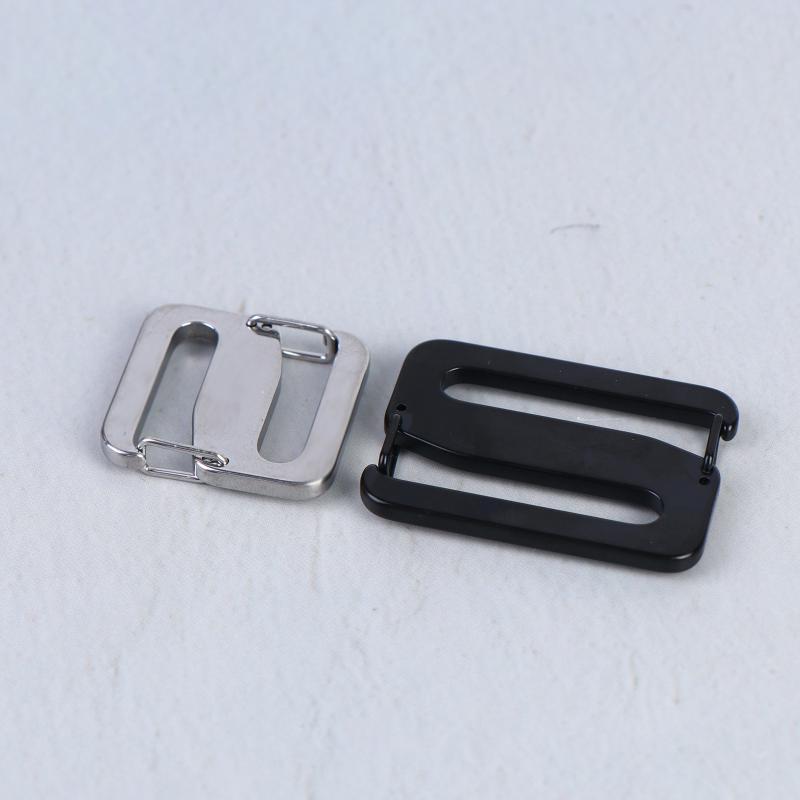 2/4 Pièces Boucle Réglable à Double Ouverture en Acier Inoxydable pour Connexion de Sangle de Sac à Dos Sangle de Sac de Ceinture Mousqueton Clip Boucle Raccord
