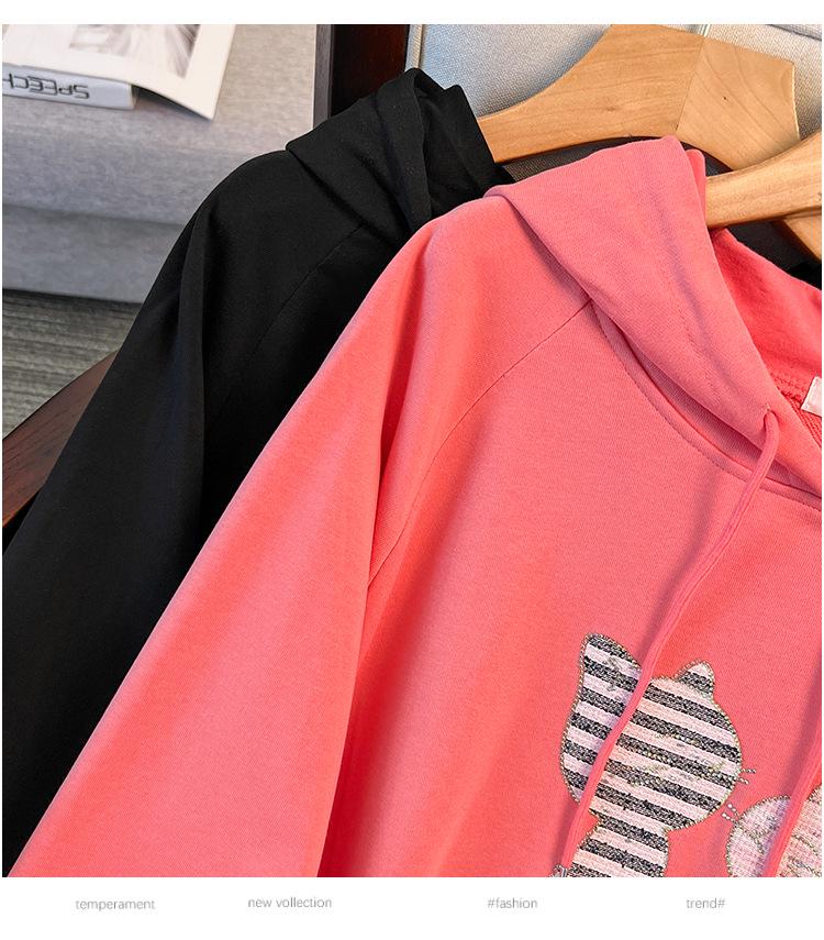 Super Fat Large Size Loose Fit Slimming Sweatshirt, Bust 150/170, Pullover Style 6028