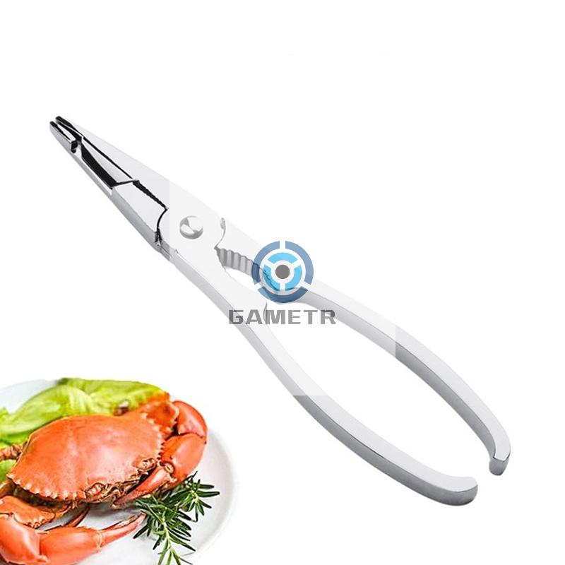 1PC Picking Crab Meat Is Easy Seafood Tool Set Crab Crackers Picks Spoons Set Stainless Steel Pliers Lobster Clamp Pliers Clip