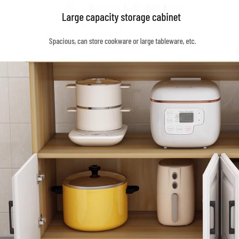 Modern Steel-Wood Kitchen Storage Cabinet & Prep Table