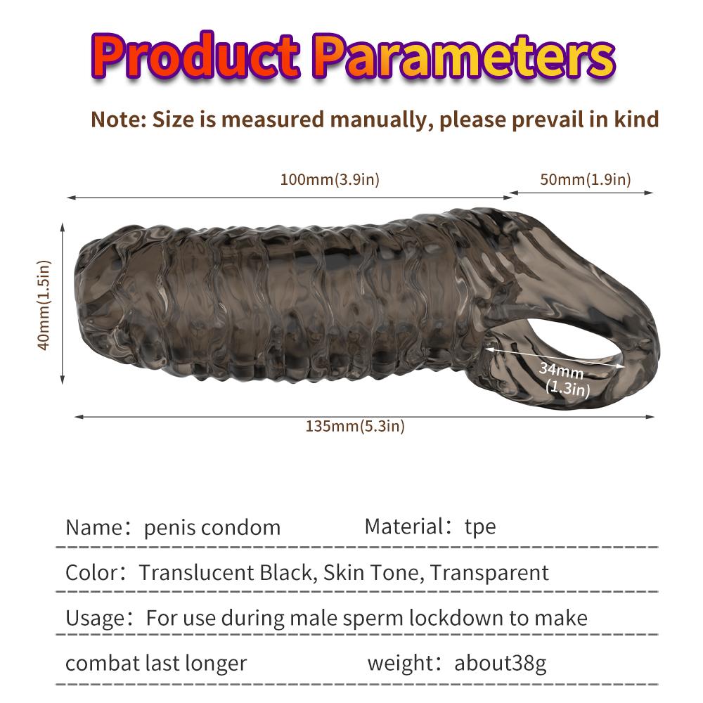Penis Sleeve Reusable Sexy Toys for Men Penis Silicone Sleeve Massage Adult Products For Woman Gay Penis Toys Sexual Goods 18+