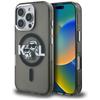 Karl Lagerfeld IML Glitter Karl & Choupette Sketch Logo MagSafe Case for iPhone 16 Pro Max Black
