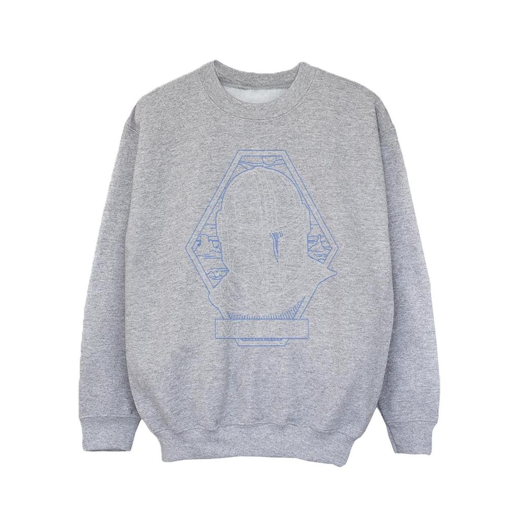 Star Wars Girls The Mandalorian Outline Helm Diamond Sweatshirt