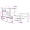VidaXL Lit bibliothèque sans matelas cire marron 140x200 cm pin massif 3309964