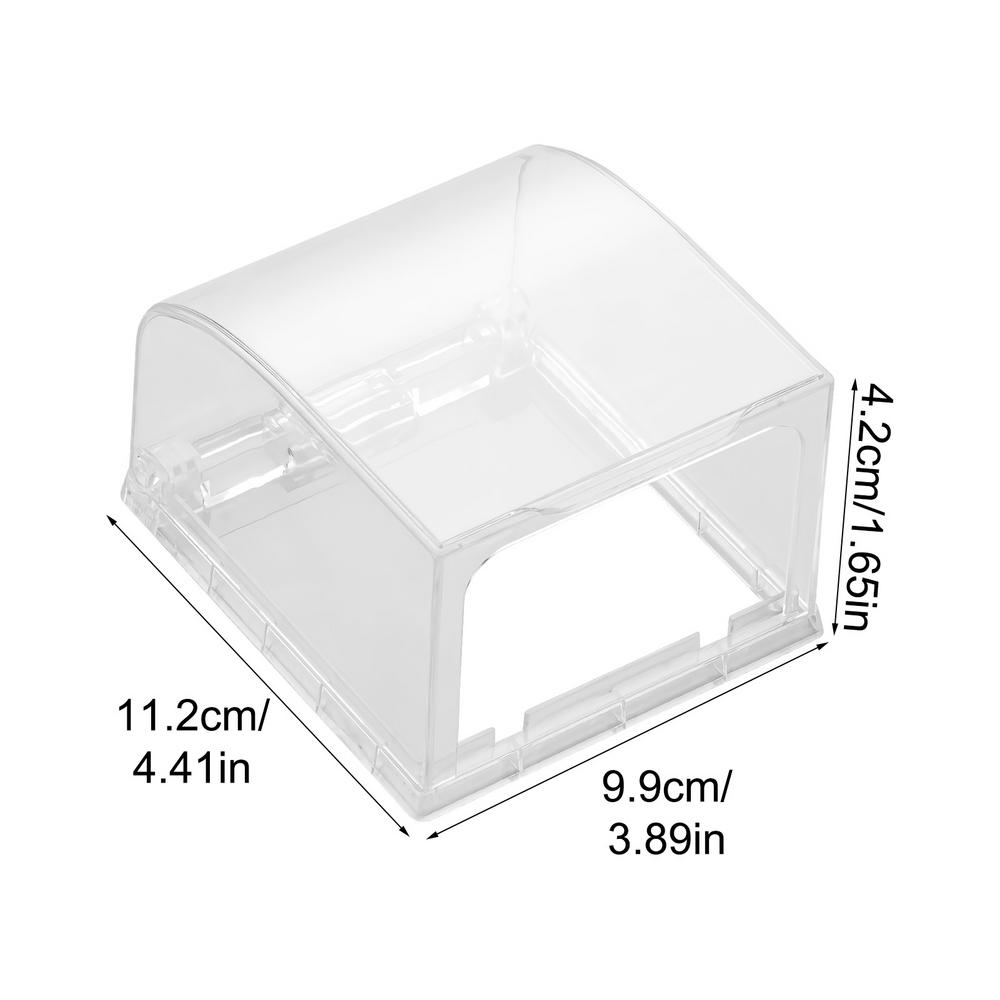 1pc 86 Type Self Adhesive Waterproof Electric Plug Cover Splash Box Sockets Switchs Protection Box Protector Bathroom Supplies