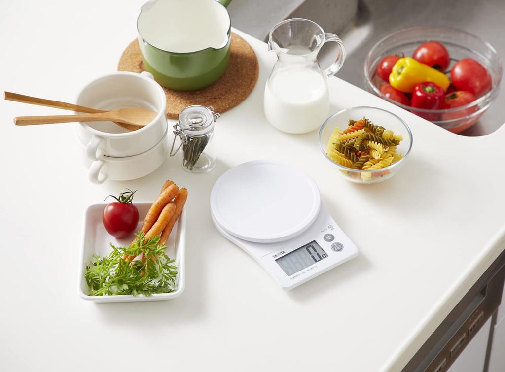 Tanita Cooking Scale Kitchen Scale Cooking Digital 2kg 1g Units 1 Second Startup 1 Second Measurement White WH Instant and Accurate Measurement KJ-216
