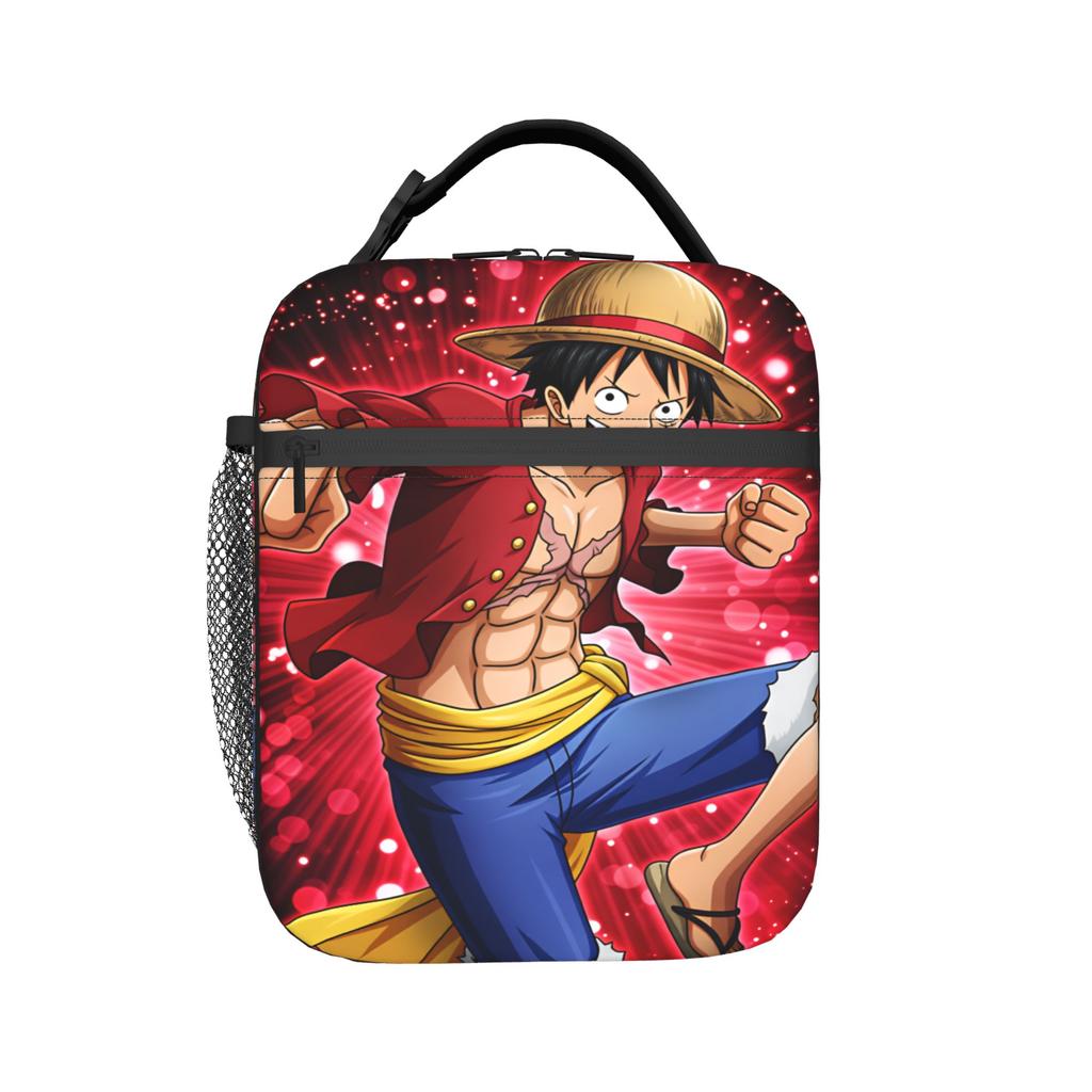 Ones Pieces Luffy Lunch Bag For Girls Custom Lunch Box Funny Office Cooler Bag Portable Insulated Oxford Tote Food Bags