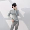 Lulu Lightweight Warm Air Layer Fleece Coat - Slim Fit, High Collar Zip Cardigan