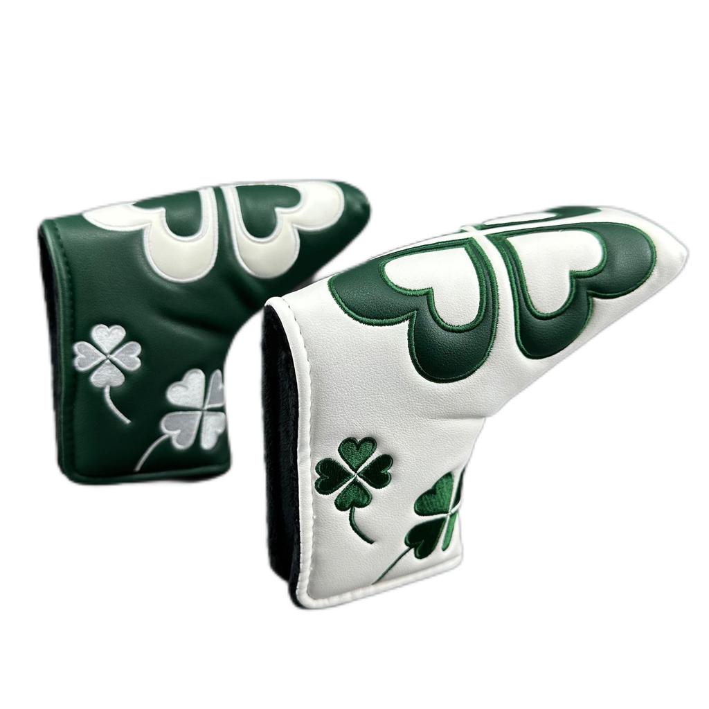 Four-Leaf Clover Putter Set - White & Green Golf Essentials