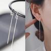 Fashion Silver Color Tassel Drop Earrings For Women Long Dangle Earring Piercing Line Accessories Thin Mini Trendy Ear Jewelry