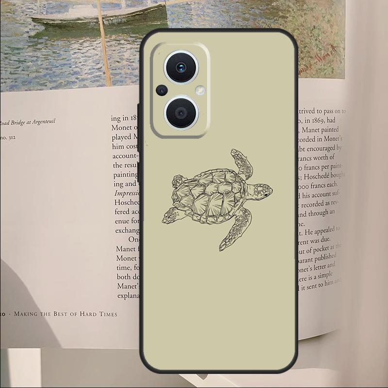 Schutzhülle mit Meeresschildkröten-Motiv für OPPO Reno 13F, 11F, 12F, 14F, 11, 12, 13, 14 Pro, 7, 8 Lite und OPPO Find X6, X5, X8, X9 Pro