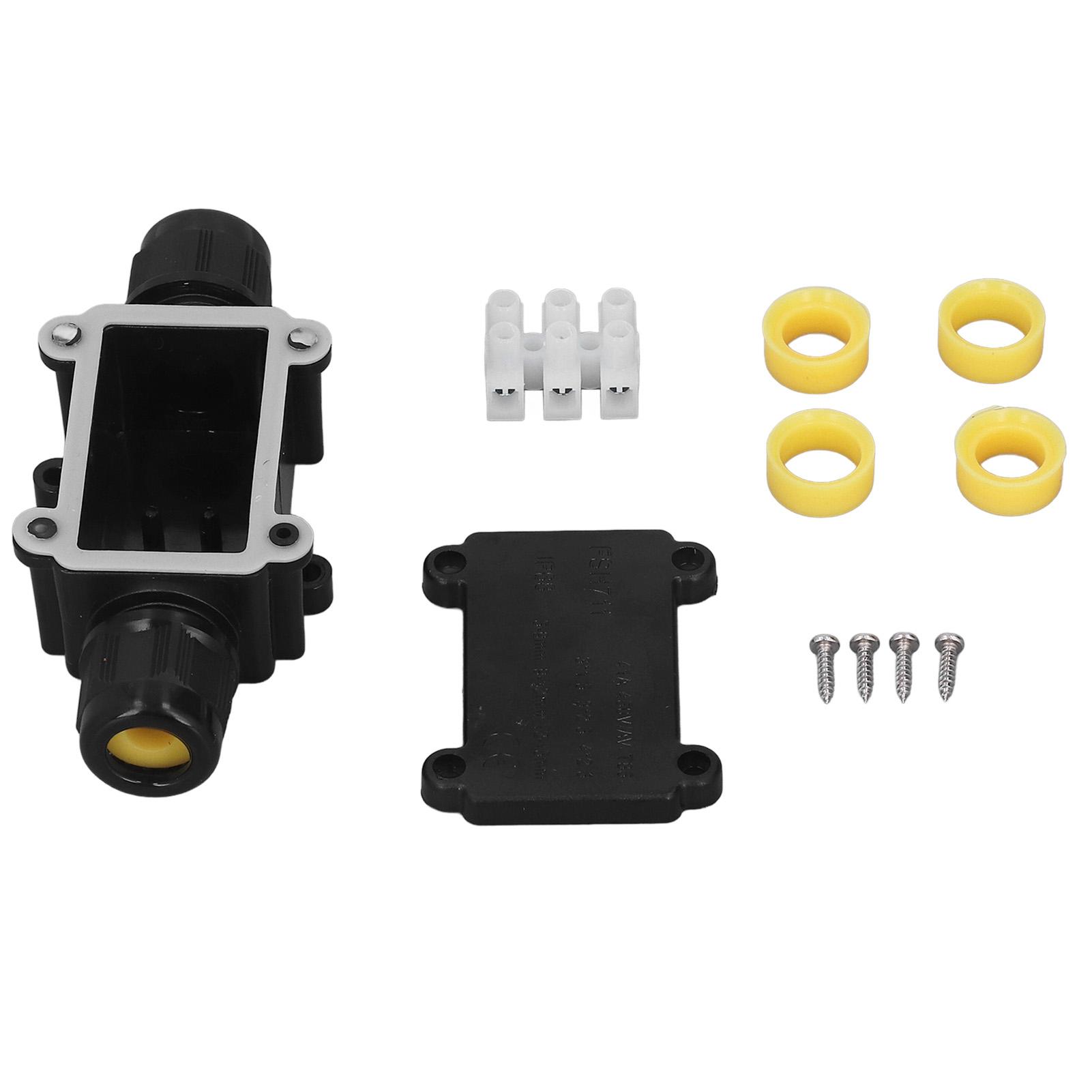 

Junction Box IP68 Waterproof 3 Way Outdoor Electrical Connector for 5 to 9mm 9 to 12mm 12 to 15mm