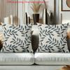 1 pillowcase 2D flat printing Blue Leaf Patterned 2D Printed Cushion Covers Polyester pillowcase sofa decorative cushion cover