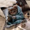 Cat Cute Kitten Stitch Lucky Dragon pillow cover sofa cushion cover home room decoration children gift