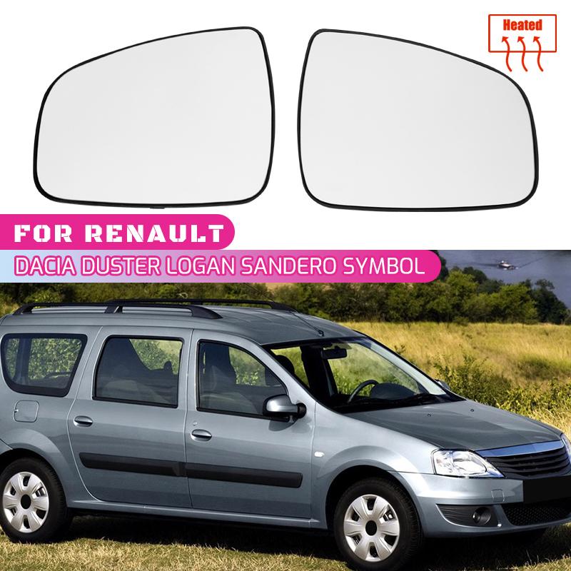 Para Renault Dacia Duster 2014 2015 2016 2017 Logan Sandero Symbol Lado Direito/Esquerdo Vidro de Espelho Retrovisor Traseiro Aquecido 6001549717 963653513R