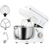 Stand Mixer, 5L Food Mixer for Baking, 6 Speeds and Pulse Setting, 1400W Cake Electric Kitchen Mixer with Dough Hook, Whisk, Stainless Steel Bowl