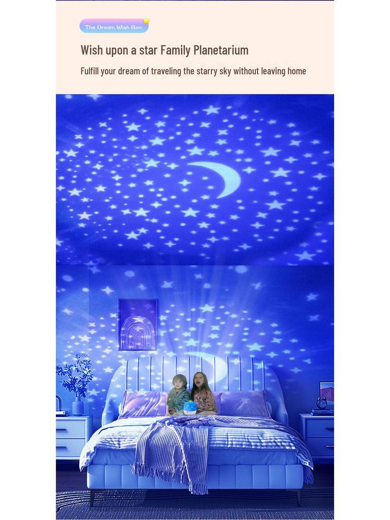 Dreamy Rotating Starry Sky Music Projector Lamp for Kids' Bedroom