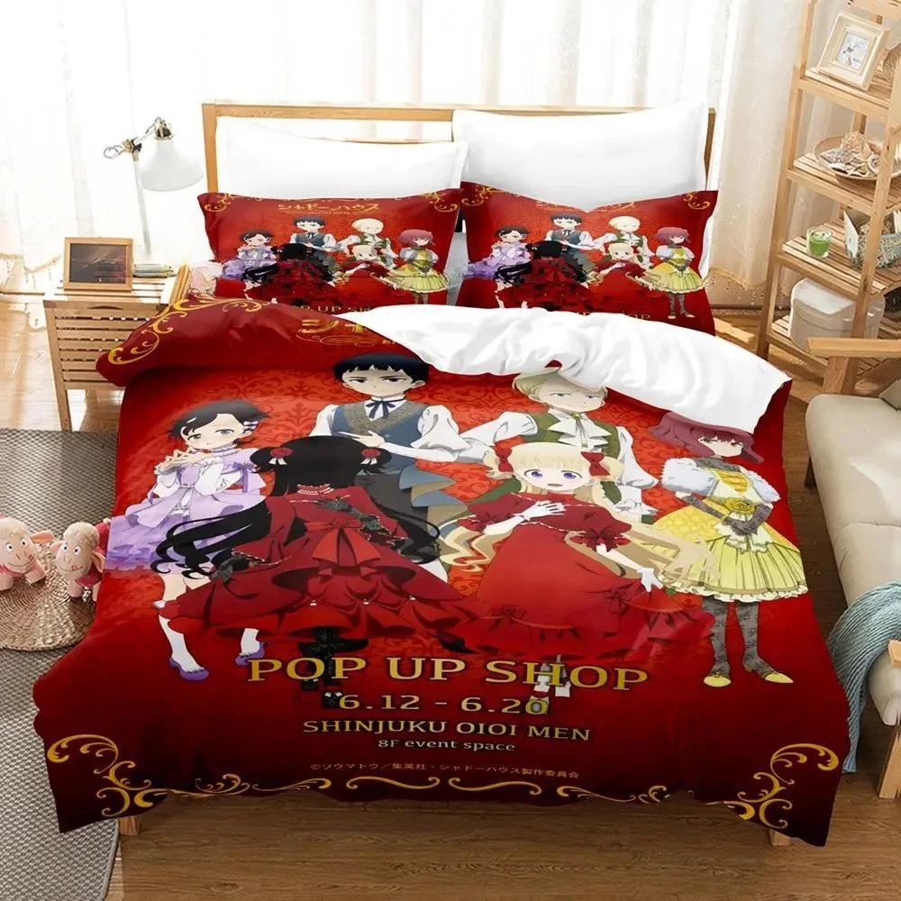 Fashion Anime SHADOWS HOUSE Bedding Set Single Twin Full Queen King Size Bed Set Adult Kid Bedroom Duvet Cover Set Home Textiles