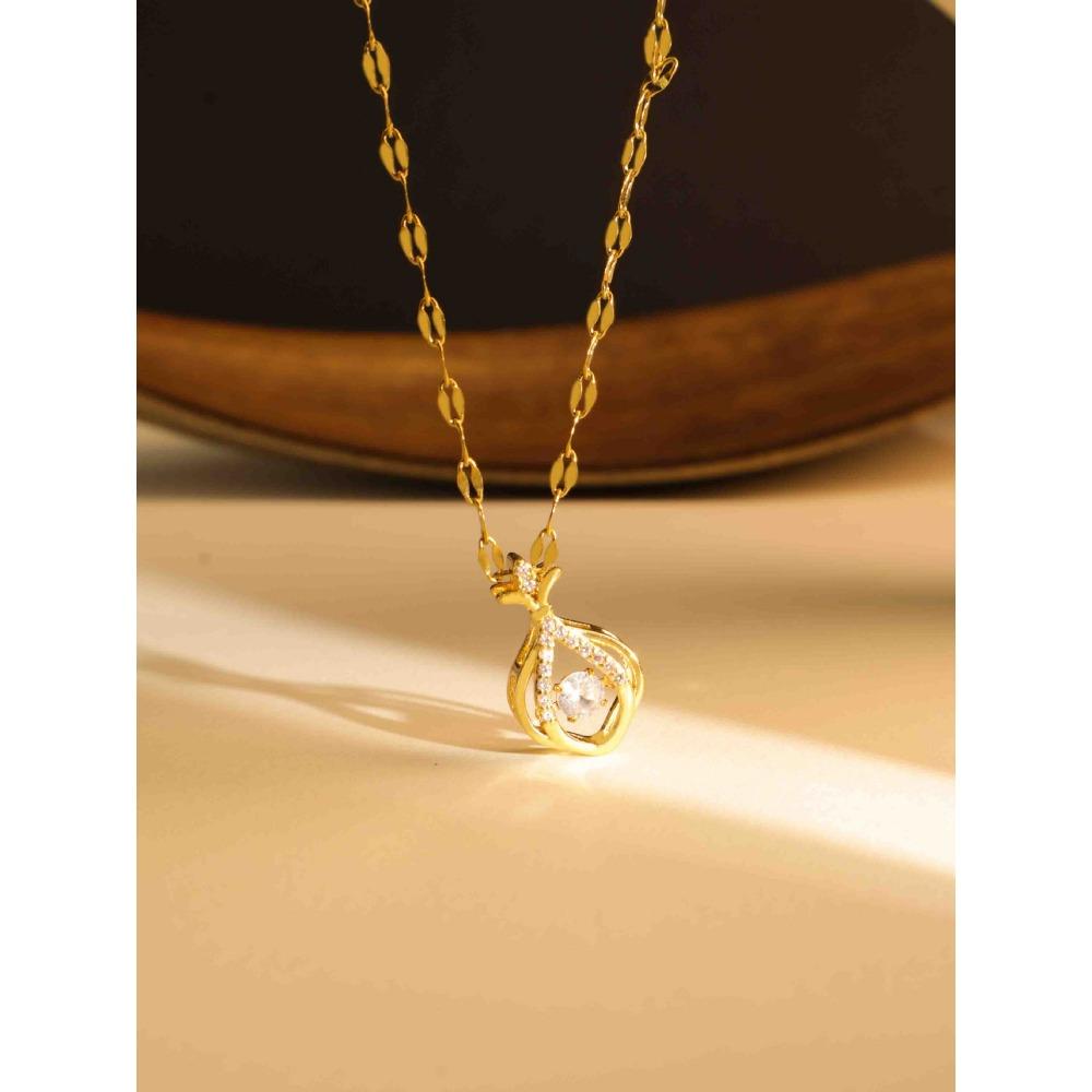 Necklace Does Not Fade Women's Summer Smart Love Versatile Necklace Women's High-end Titanium Steel Accessories